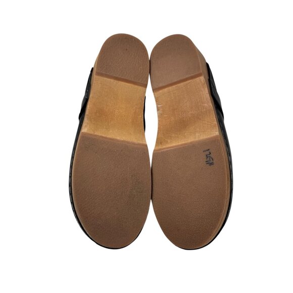 Isabel Marant Thalie Leather Clogs SZ 38 Black Wood Soles Studs Dutch Swedish - Picture 13 of 16